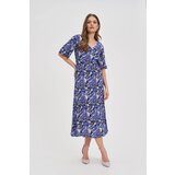 Marisse Navy Blue Viscose Midi Dress Cene