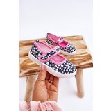 Boto Children's Velcro Ballerinas In Print Navy Blue And Pink Selah | ePonuda.com