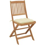 Maison Chic Zložljivi Vrtni Stoli - Stol za vrti 2 kosa z blazinami trden akacijev les JS2744, (21876337) | Shoptok.si