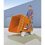  Pomični prekucni zaboj s sklopnim mehanizmom, s sitastim vložkom, nosilnost 1000 kg, prostornina 0,4 m³ | Shoptok.si