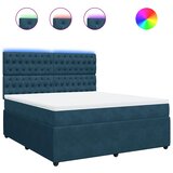  Krevet s oprugama i madracem plavi 180x200 cm baršunasti | shoptok.hr