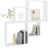  Kockaste zidne police bijele 80x15x78,5 cm konstruirano drvo | shoptok.hr