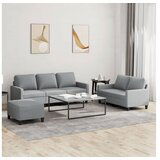 vidaXL 3-dijelni set sofa s jastucima svjetlosivi od tkanine Cijene