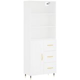  Visoka komoda bijela 69,5x34x180 cm konstruirano drvo | shoptok.hr