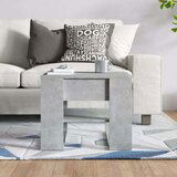 vidaXL Klubska mizica betonsko siva 55,5x55x45 cm konstruiran les | Shoptok.si