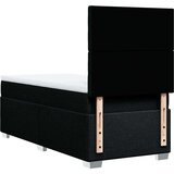  Krevet s oprugama i madracem crni 100 x 200 cm od tkanine | shoptok.hr