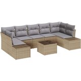  Vrtna garnitura - 9-dijelni set vrtnih sofa s jastučićima bež poli ratan | shoptok.hr