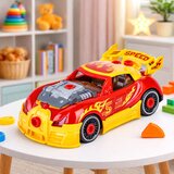  Otroški komplet za tuning avtomobila z orodjem - rdeče/rumeno | Shoptok.si