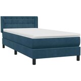  Box spring krevet s madracem tamnoplavi 80x220 cm bar&amp;scaron;unasti Slike