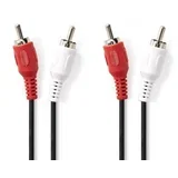 Stereo Audio Kabel 2x RCA m - 2x RCA m 1.5 m Crni