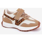 Boto Children's Velcro Sneakers Leopard Print Dark Beige Tezzu | ePonuda.com