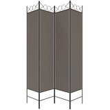 Sobna pregrada s 4 panela antracit 160x220 cm od tkanine | shoptok.hr