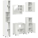 vidaXL Komplet pohištva za kopalnico 5 pcs Bela z visokim sijajem | Shoptok.si