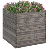  Vrtna sadilica siva 80 x 80 x 80 cm od poliratana | shoptok.hr