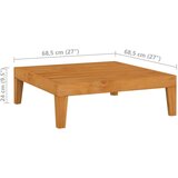 vidaXL vrtni stol 68,5 x 68,5 x 24 cm od masivnog bagremovog drva | shoptok.hr