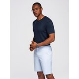 Ombre Men's classic knitted shirt with ribbed cuffs - navy blue | shoptok.hr