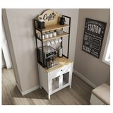 Hanah home FRN-20076 WoodenWhite Coffee Bar Cabinet Cene