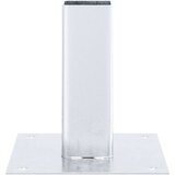  Post Bases Square 12 kosov Silver 51x51 mm Pocinkano jeklo, (21827458) | Shoptok.si
