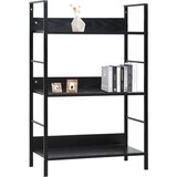 Maison Chic Knjižna omara - Knjižna polica - Knjižni regal 3-nadstropna črna 60x27,6x90,5 cm inž. les, (21723559) Cene