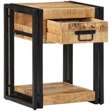 vidaXL Nočne omarice 2 kosa 40x35x50 cm Masivni neobdelan les Mango | Shoptok.si