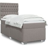 vidaXL Krevet s oprugama i madracem smeđesivi 90x200 cm od tkanine | shoptok.hr