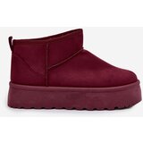 Boto Suede Snow Boots On Platform Bordeaux Corcoran | Shoptok.si