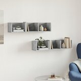  Zidni ormarići 2 kom boja siva betona 75x18x16,5 cm drveni | shoptok.hr