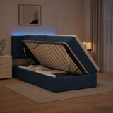  LED krevet za pohranu s madracem Plava 90 x 200 cm Tkanina - Plava 90 x 200 cm Dizajn linija | shoptok.hr