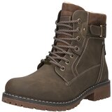 Tom Tailor Gležnarji z vezalkami kaki | Shoptok.si