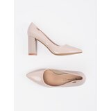 GOODIN Beige patent pumps on a heel | Shoptok.si