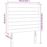  LED uzglavlje ružičasto 100x5x118/128 cm baršunasto | shoptok.hr