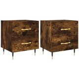 Maison Chic Dvo delni komplet Nočne omarice - Nočne mize dimljen hrast 40x35x47,5 cm inženirski les, (21688594) Cene