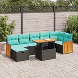  8-dijelni set vrtnih sofa od poliratana s jastucima sivi bagrem | shoptok.hr