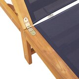  Ležaljke za sunčanje 2 kom plave od drva bagrema i tekstilena | shoptok.hr