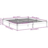 vidaXL Daljši posteljni okvir brez vzmetnice bel 200x220 cm borovina | Shoptok.si