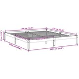 vidaXL dugi okvir kreveta bez madraca bijeli 200 x 220 cm od borovine | shoptok.hr