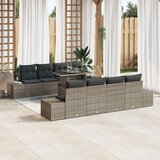 vidaXL vrtni kavč set Set 7 Siva Ratan, Kovina Zunanje pohištvo | Shoptok.si