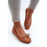 Boto Ballerinas Eco Leather With Bow Camel Sandal | shoptok.hr