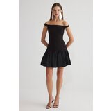 Trendyol Black Waist Open Woven Dress Cene