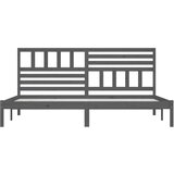  Okvir za krevet od masivne borovine sivi 200 x 200 cm | shoptok.hr