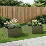  Vrtna saksija 2 kom. Maslinastozelena 80 x 80 x 40 cm - Maslinastozelena 80 x 80 x 40 cm 2 | shoptok.hr