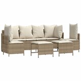 Maison Chic Seti vrtnega pohištva - Vrtna garnitura - Vrtni pohištvo set 5-delna z blazinami bež poli ratan, (21819891) | Shoptok.si