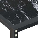 vidaXL Konzolna mizica črn marmor 160x35x75,5 cm kaljeno steklo | Shoptok.si
