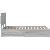  Krevetna konstrukcija s ladicama Siva Sonoma 135 x 190 cm | Shoptok.si
