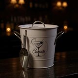Mhome Posoda za led z vlopatko h21cm / bela / kovina, pvc, (5000198793) | Shoptok.si