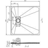 Sanotechnik Tuš kada (D x Š x V: 80 x 80 x 2,6 cm, Poliester, Siva) Cijene