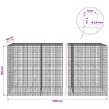  Gabion s žicom debljine 3 5 mm i mrežom 5x5 cm 1000x50x150 cm - 50 cm 150 cm 1000 cm | shoptok.hr