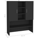 Ormarić za perilicu rublja crni 70,5 x 25,5 x 90 cm | shoptok.hr