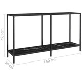  Konzolni stol crni 140 x 35 x 75,5 cm od kaljenog stakla | Eponuda.ba