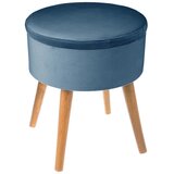 Atmosphera bočna stolica 36x36x44 cm mdf/poliester/bor plava | ePonuda.com